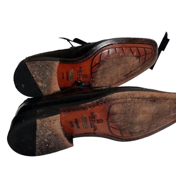 Mezlan Men's Platinum (Seager 885) Genuine Black Ostrich, 9.5 Medium - Picture 3 of 4